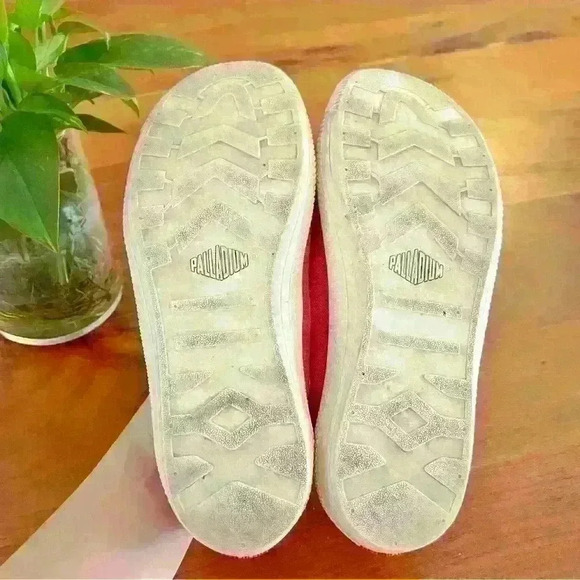 Palladium Women's Red Canvas Shoes - Picture 6 of 9
